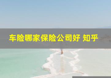 车险哪家保险公司好 知乎